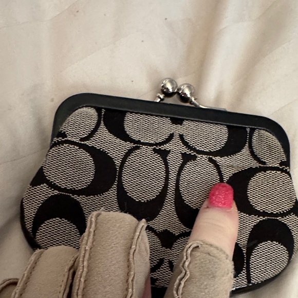 Coach Black and Gray Signature Clutch - Picture 2 of 3